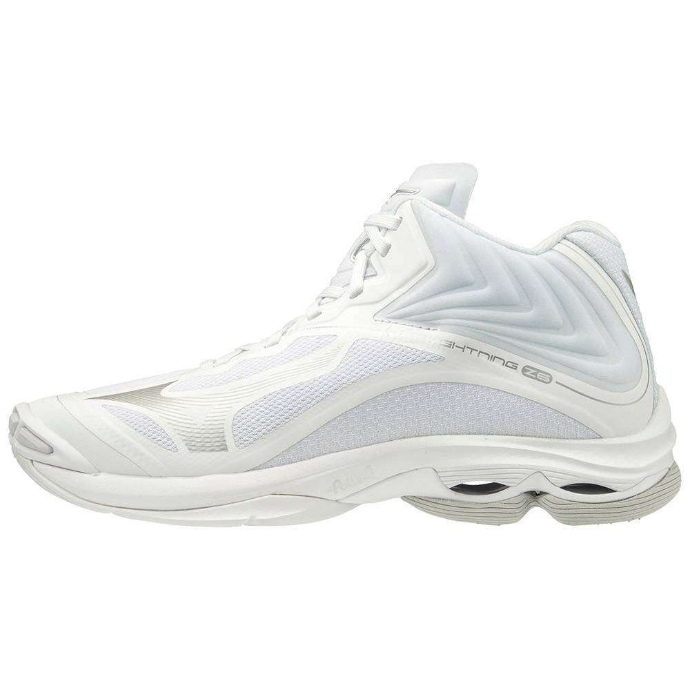 Sapatilhas Voleibol Mizuno Wave Lightning Z6 Mid - Mulher - Branco - CTSJZ6259